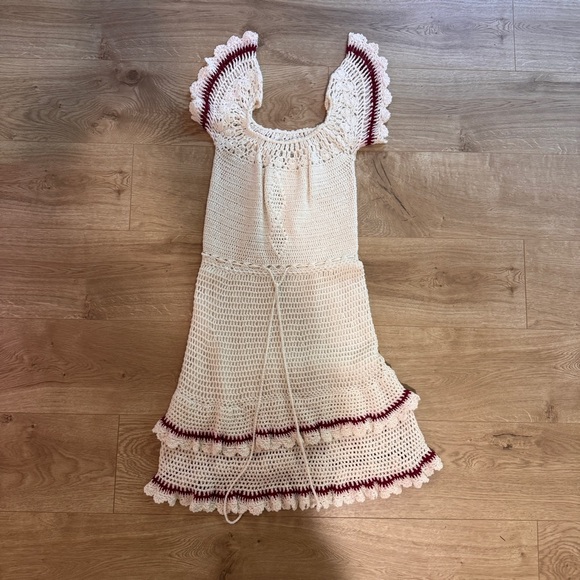 Cleobella Cream Off-Shoulder Crochet Dress - Picture 4 of 7